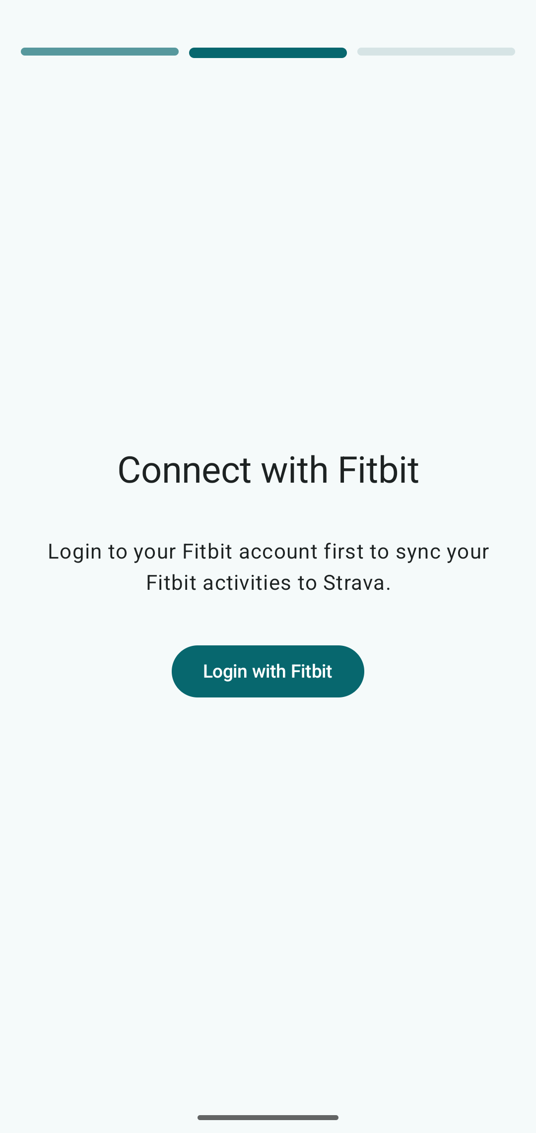 Activity Sync - Fitbit Screen